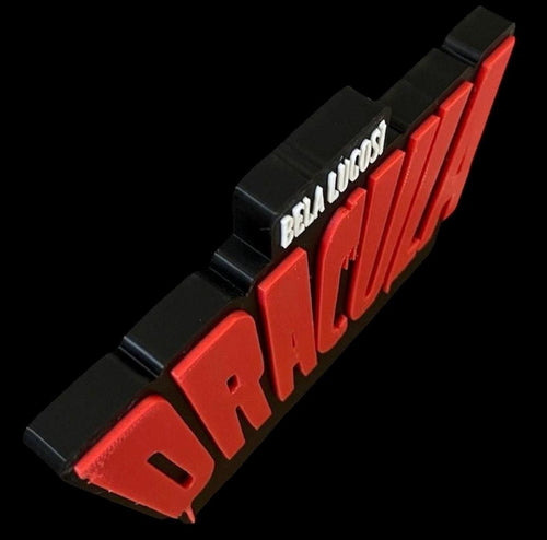 3D Printed Bela Lugosi Dracula Movie Logo Sign | Horror Decor