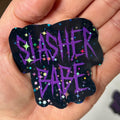 Slasher Babe Holographic Sticker | Horror Glitter Stars Decal